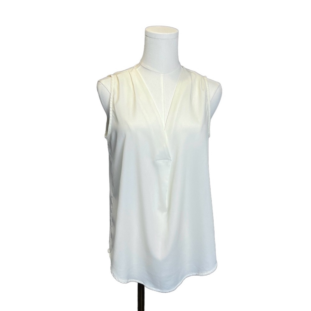 Lauren Ralph Lauren Cream Sleeveless V-Neck Tank Size 8p
